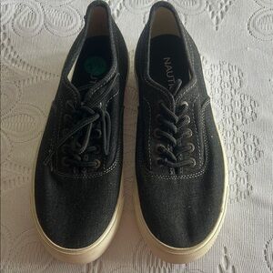 Nautica Men's Black Canvas Sneakers